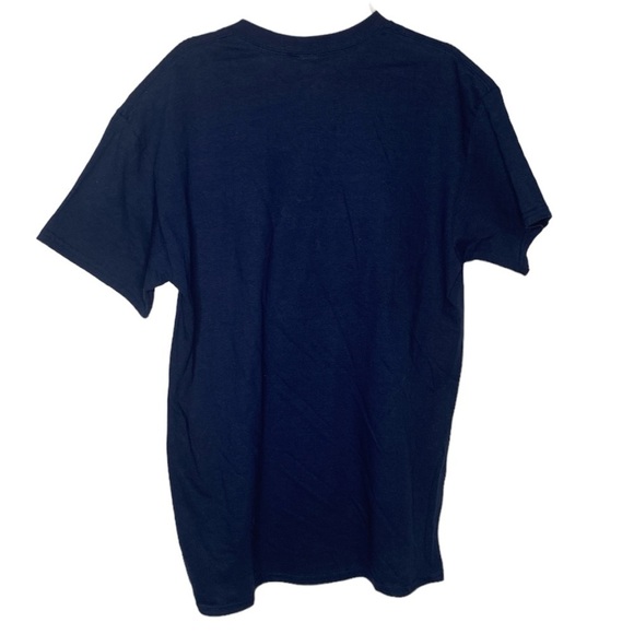 Gildan Graphic Slogan ‘#1 Dad’ Tee (Size:M, Color:White/Blue/White) - Picture 2 of 3